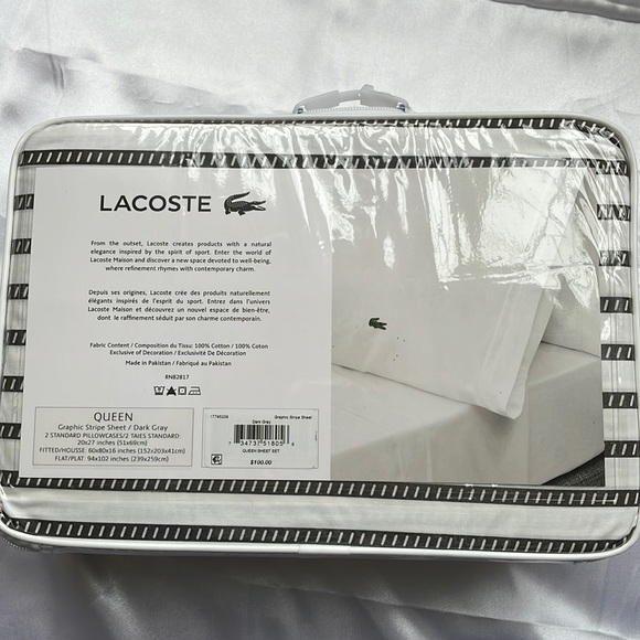 Lacoste Other - Brand New Queen Sized Sheet Set